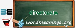 WordMeaning blackboard for directorate